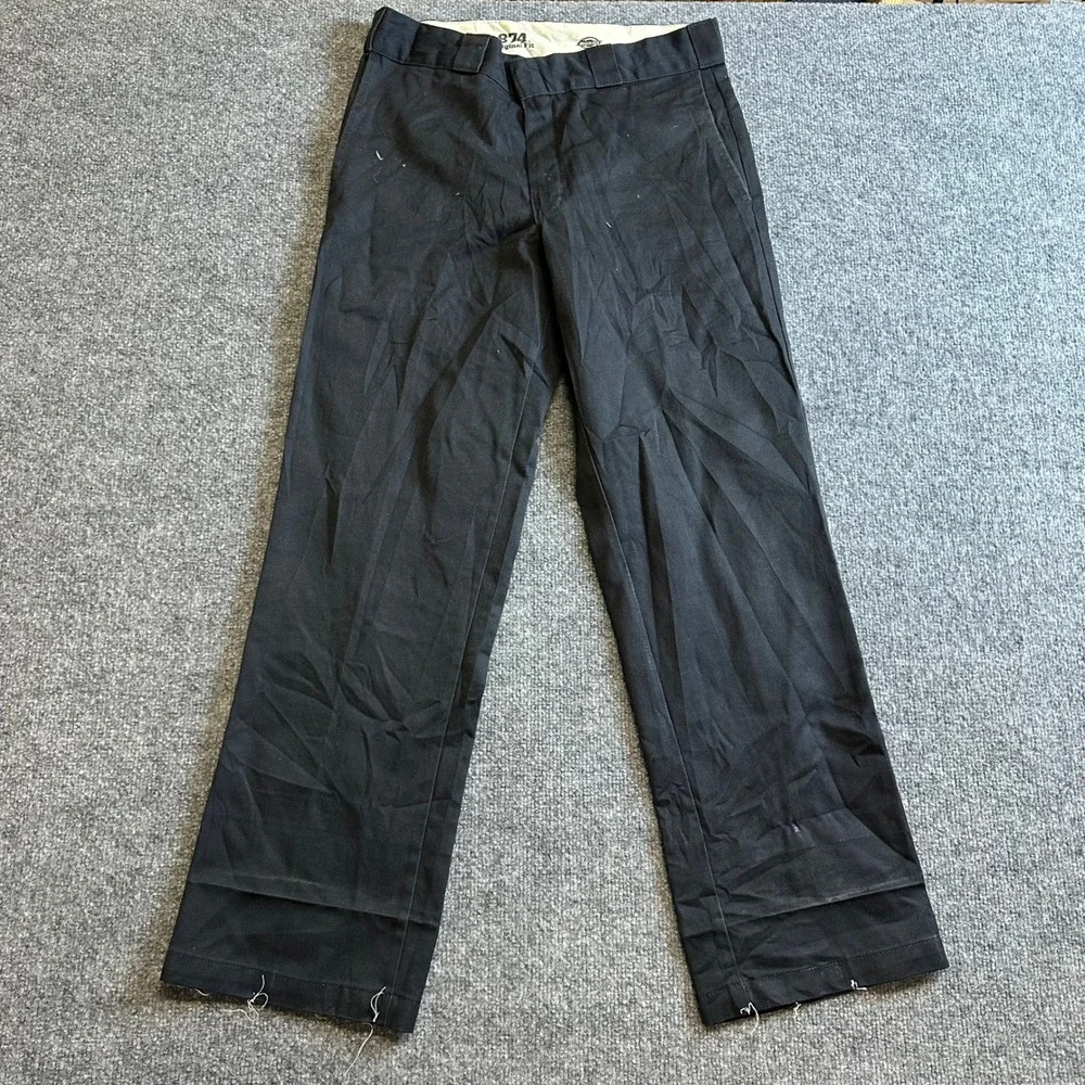 Dickies Work Pants Mens Size 32x30 Black 874 Fit Straight Leg Twill Fair